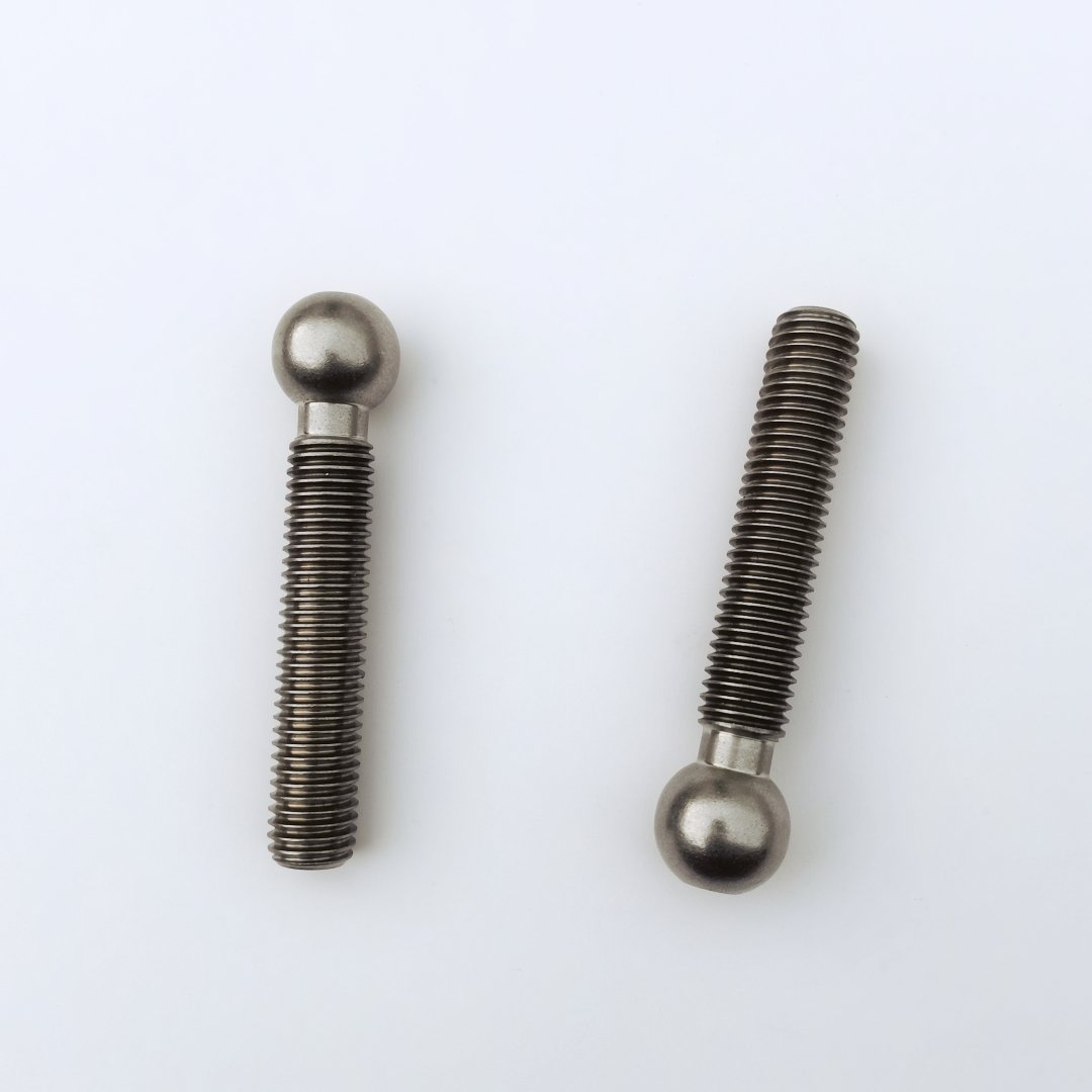 CNC Custom Stainless Steel 316 304 Ball Head Bolts and Screw M14 Thread Universal Joint With Ball Head Screw