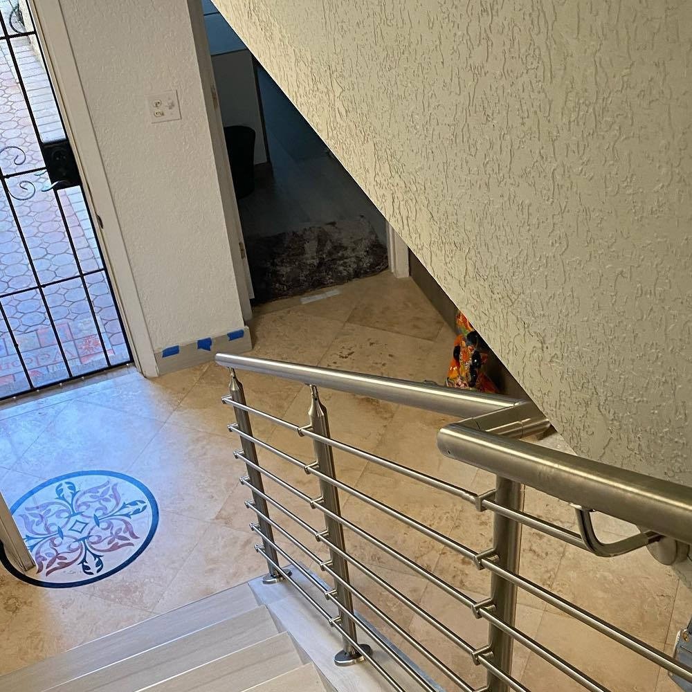 DF Industrial Outdoor Handrails Galvanized Stainless Steel Pipe Ball Joint Stanchions Balustrades & Handrails