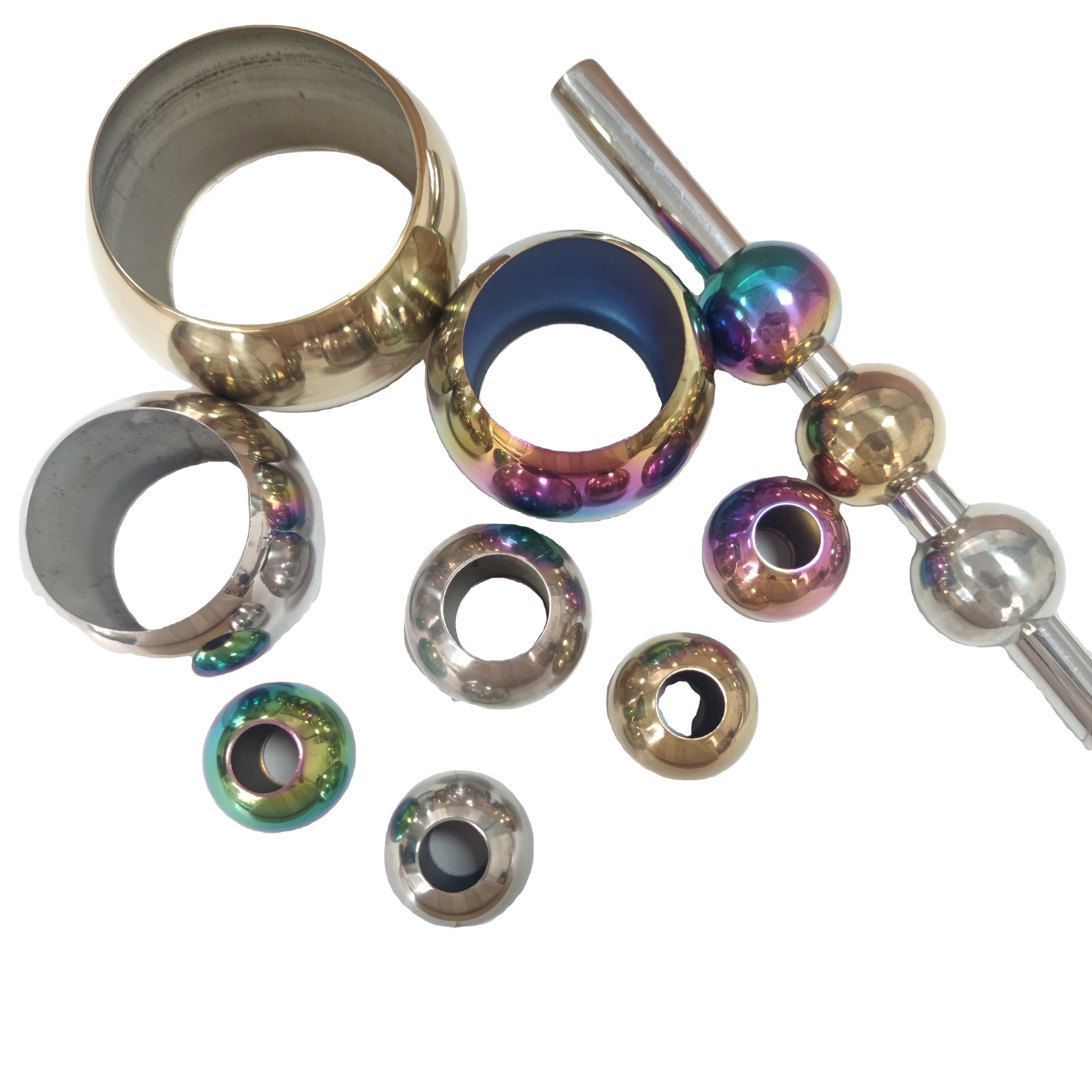 Stainless Steel Stair Balustrade Fittings Railings Home Banister Ball Joint Handrail Steel Round Metal Balls Hollow Ball