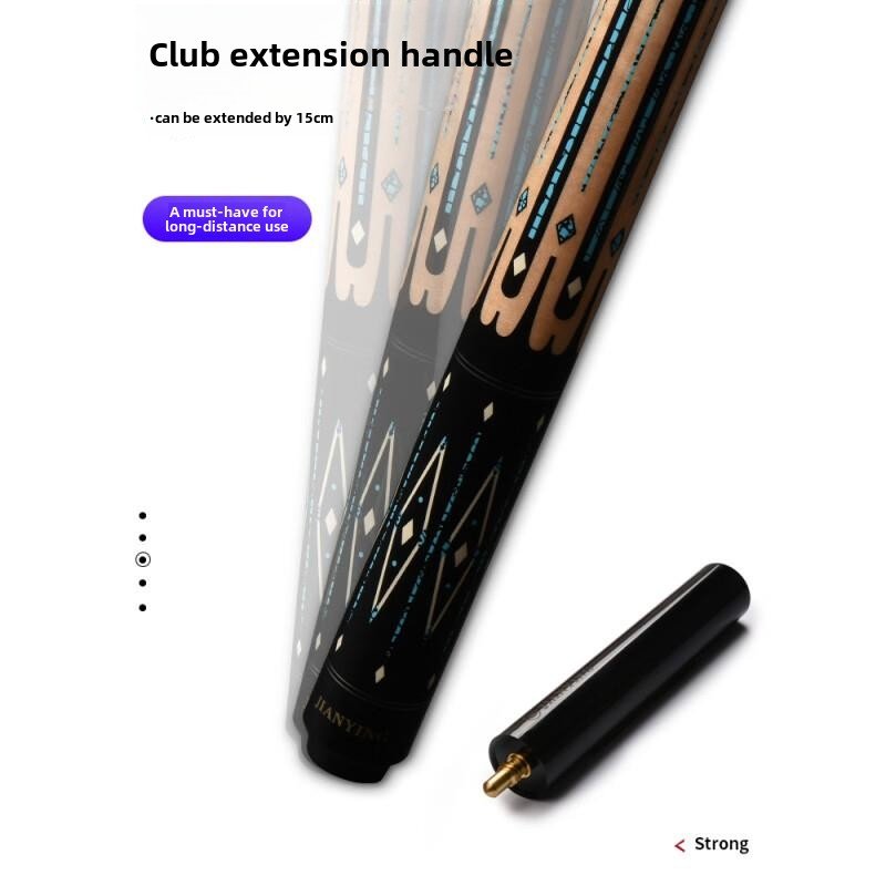 Series 12.5mm Galaxy Pool Cue Stick Big Head Chinese Black 8 American Nine Ball Cues Stainless Steel Joint Ash Wood Butt Maple