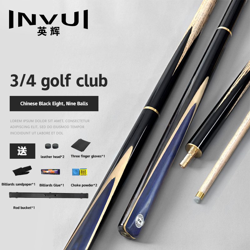 Hot Selling Ash Wood Split Small Tip Snooker Chinese Billiards Cue Stick With Accessories in Stock