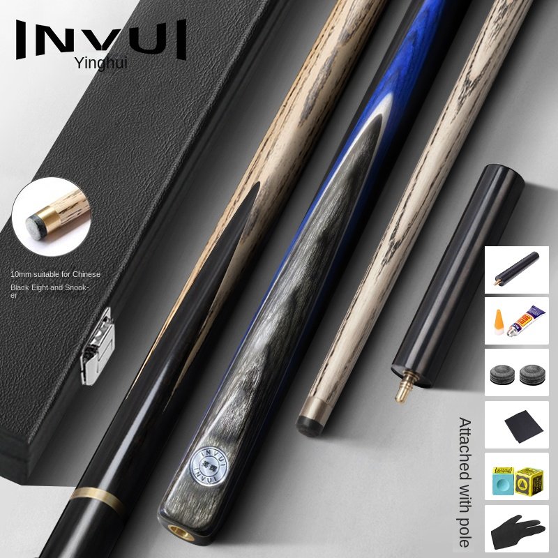 Hot Selling Ash Wood Split Small Tip Snooker Chinese Billiards Cue Stick With Accessories in Stock