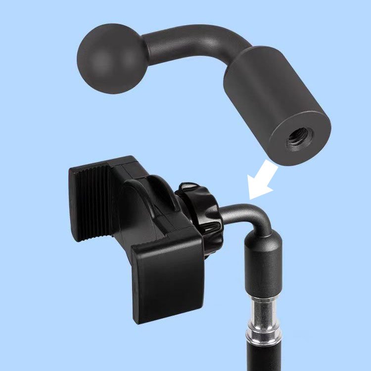 CNC Aluminium Alloy Selfie Stick Vertical Mount Camera Phone Tablet PC Holder 17mm Ball Head Bracket Base Adapter for Tripod
