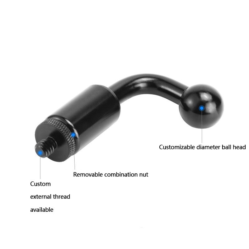 CNC Aluminium Alloy Selfie Stick Vertical Mount Camera Phone Tablet PC Holder 17mm Ball Head Bracket Base Adapter for Tripod