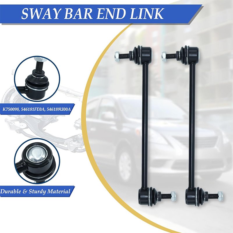 EV800322 Front Lower Control Arm W/Ball Joints Sway Bar Link Suspension Kit Replacement for 2012-2019 Nissan Versa