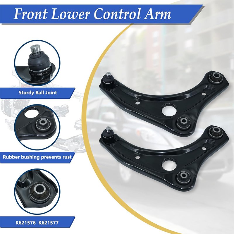 EV800322 Front Lower Control Arm W/Ball Joints Sway Bar Link Suspension Kit Replacement for 2012-2019 Nissan Versa