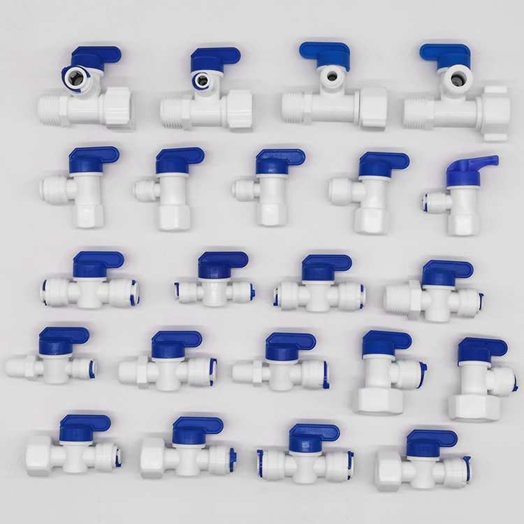 Plastic Three Way Butterfly Shut Off Ball Valve 1/2 1/4 3/8 Inch Quick Connect Ball Valve