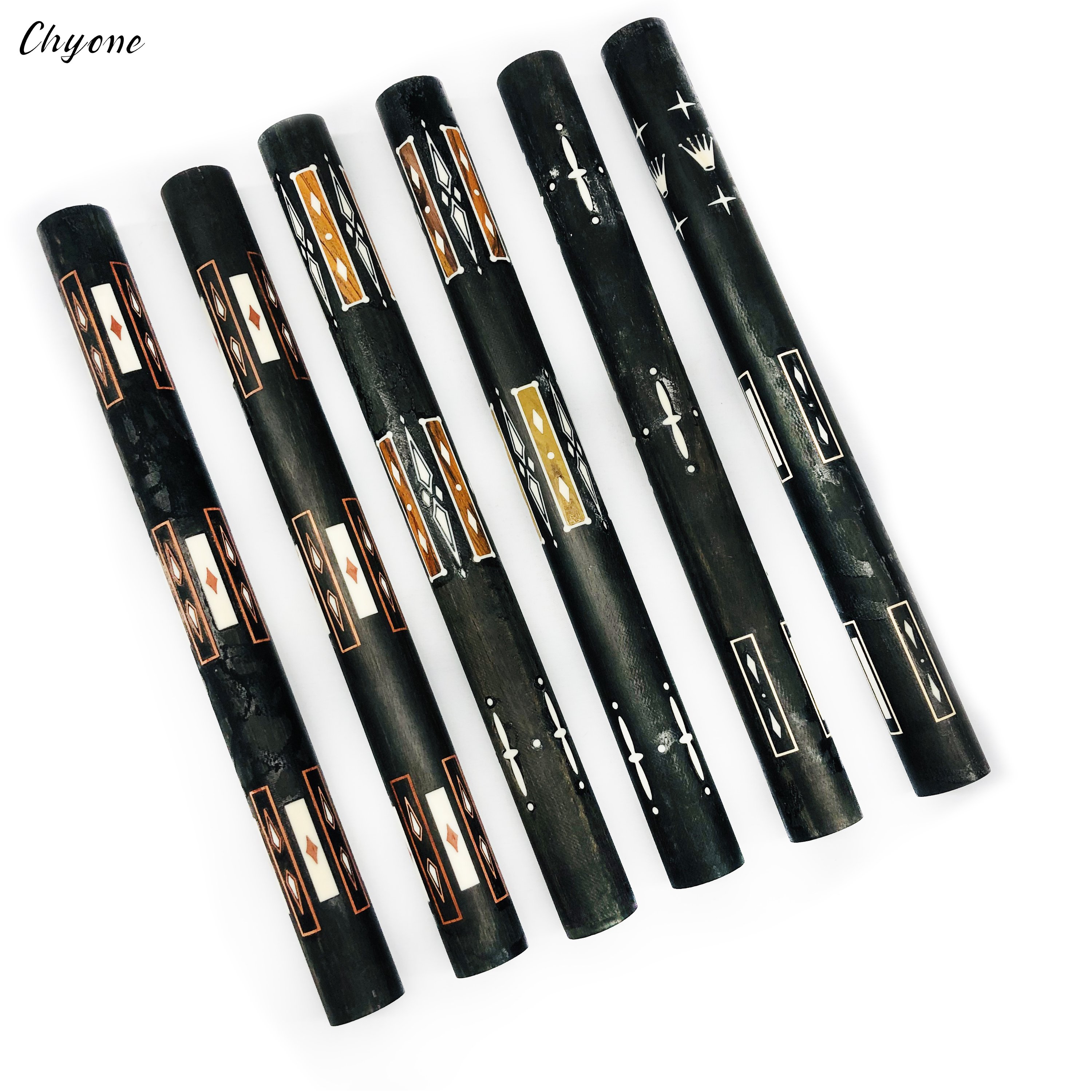 Half-finished Inlay Pool Cue Butts Chyone Custom Coco Bolo Inlay Billiard Cue Straight Carom Cue Stick