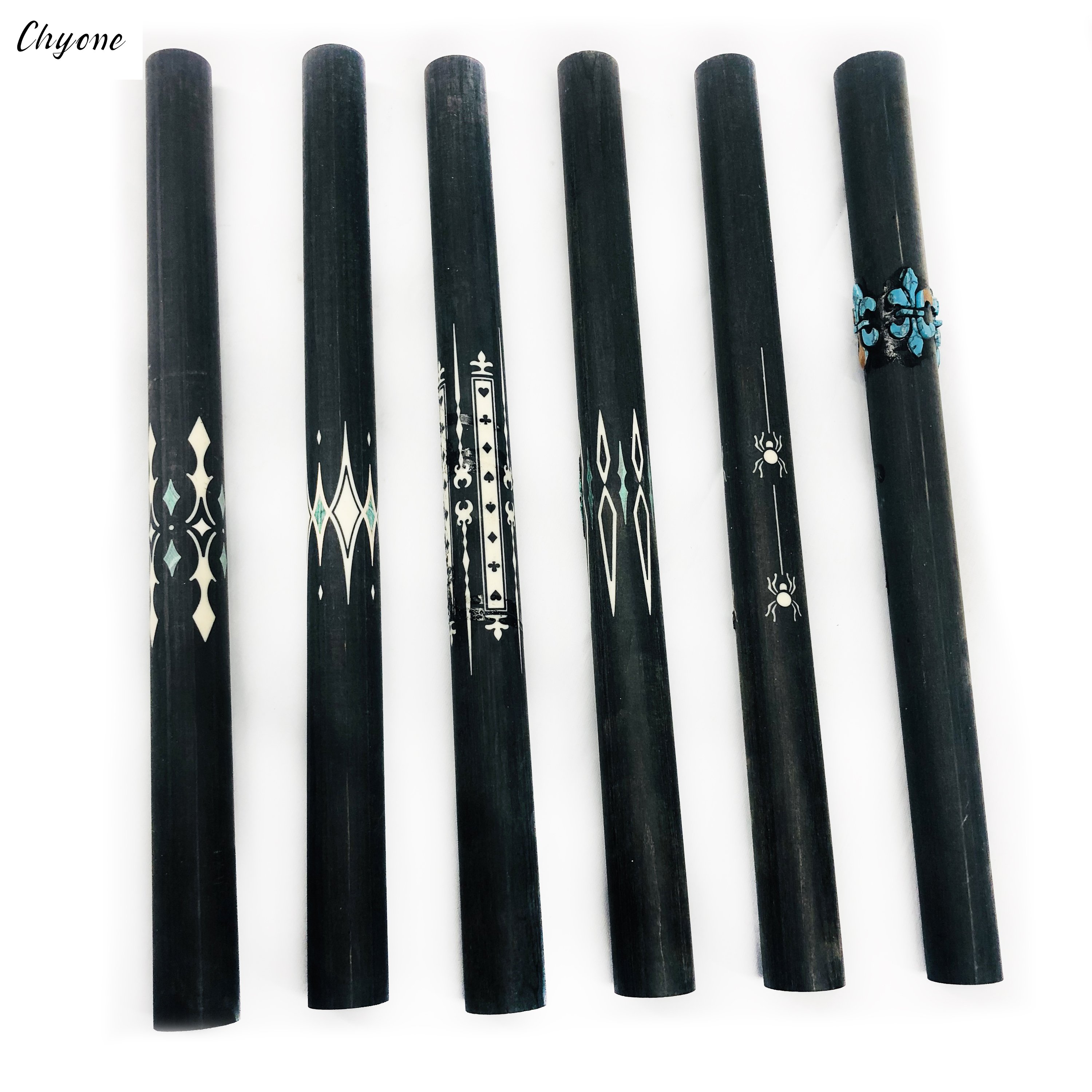 Half-finished Inlay Pool Cue Butts Chyone Custom Coco Bolo Inlay Billiard Cue Straight Carom Cue Stick