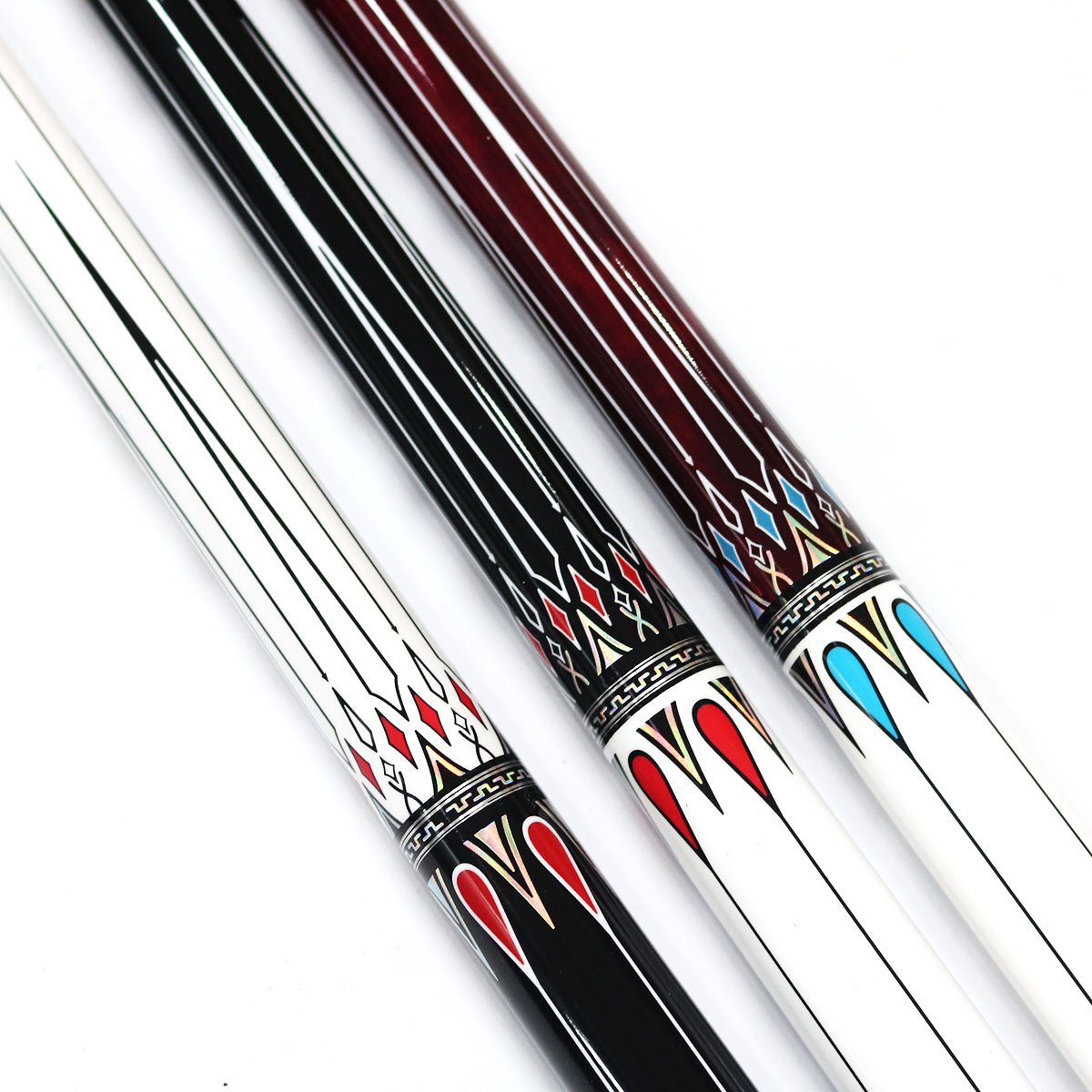 2024 New Design 3142 1/2-PC Handmade High-tech Billiard Pool Cue With Uni-lock Joint Nine-ball Pool Cue Stick 11.5MM / 12.5MM