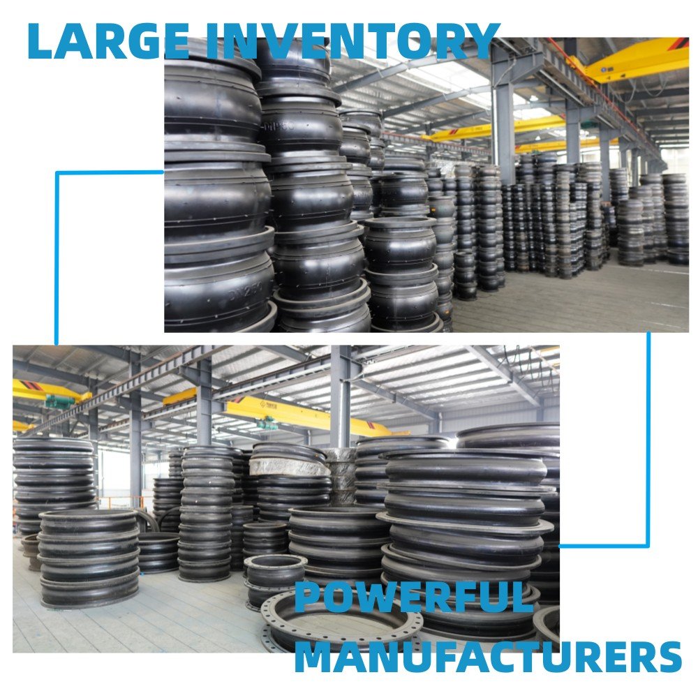 3" 6" Din Nbr Epoxy Coated Carbon Steel Flange Ball Bellows Connector Restrictive Flexible Rubber Expansion Joint