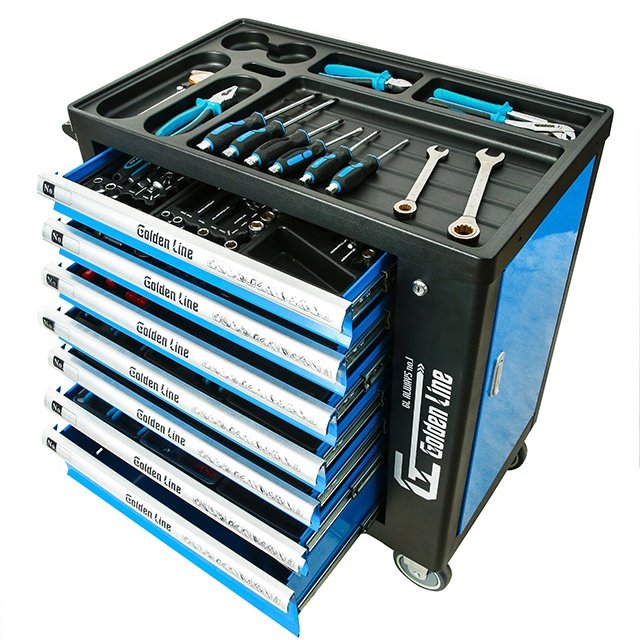 Customizable Stylish Black Metal Rolling Tool Trolley OEM Workbench with Side Tray Logo Color Storage Workbench