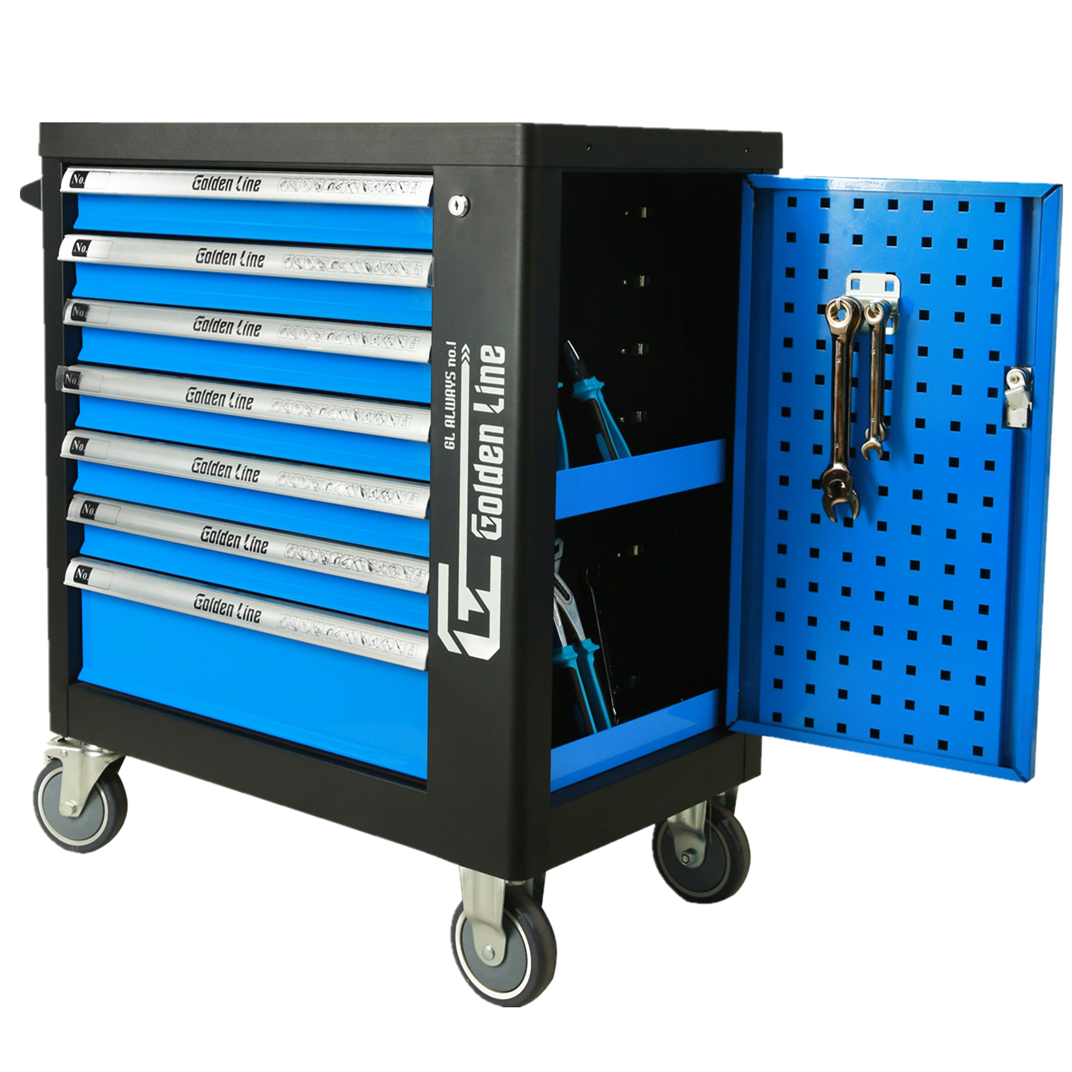 Customizable Stylish Black Metal Rolling Tool Trolley OEM Workbench with Side Tray Logo Color Storage Workbench