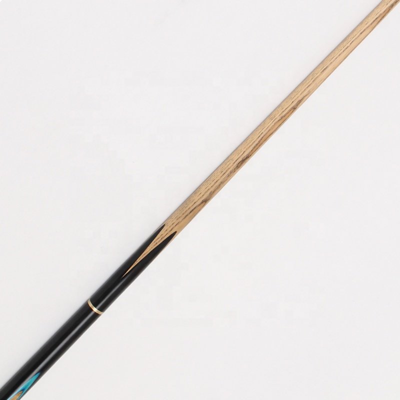 TQG-JX-020 with Tip 9.5mm White Wax Wood Dyed Ebony Stainless Steel Joint Best-Selling Three-Quarters Snooker Cue 57 Inches
