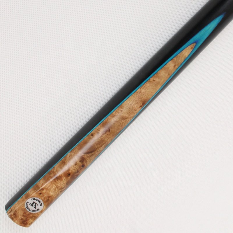 TQG-JX-020 with Tip 9.5mm White Wax Wood Dyed Ebony Stainless Steel Joint Best-Selling Three-Quarters Snooker Cue 57 Inches