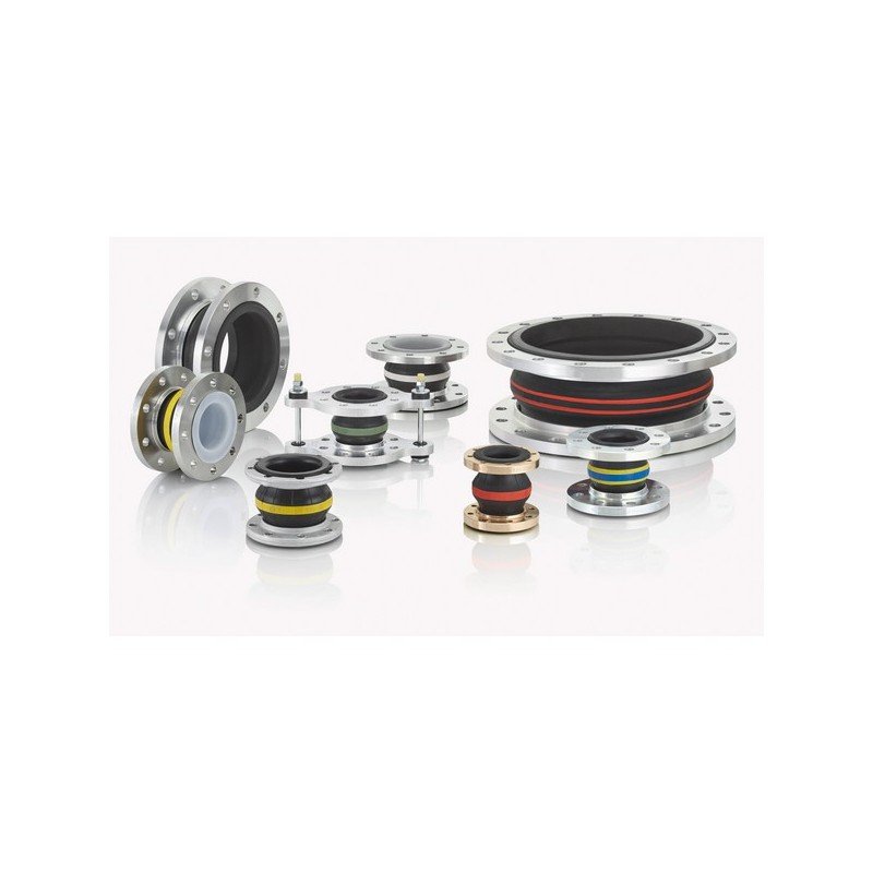 Axial Compensator Joints and Bellows in Rubber Silicon Diam.25-500mm with Accessories SS EPDM PU