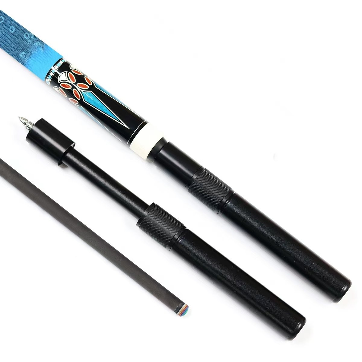 High Quality 58" Uni-Loc Joint Pool Cue Stick Real Carbon Fiber Shaft Maple Wood Grip1/2-PC Billiards Cue with Extension