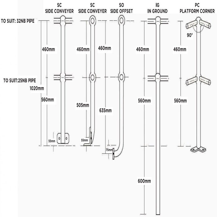 High Quality Galvanized Ball Joint Stanchion Control Stanchion Handrail Parking Barrier Steel Platform