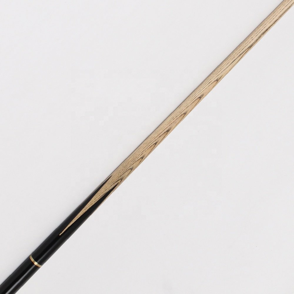 TQG-JX-012 Ebony Butt Stainless Steel Steel 10mm Carom Cue 1pc Snooker Cue 57-Inch White Wax Wood Three-Quarter Single Tip 9.5mm