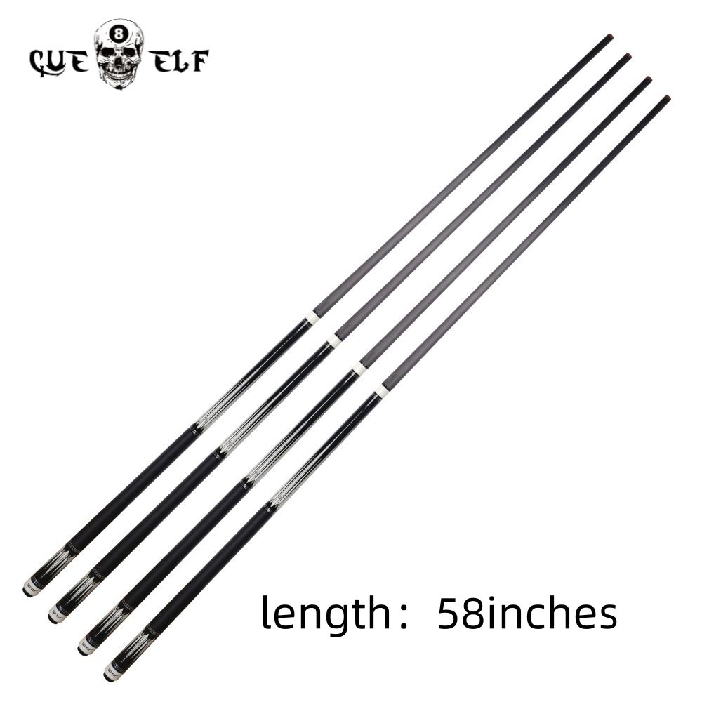 CUEELF Billiard Cue 58 Inches Creative High Grade Carbon Fiber Pool Cue Firm Linen Wrap Sticker 12.5mm Tip Size