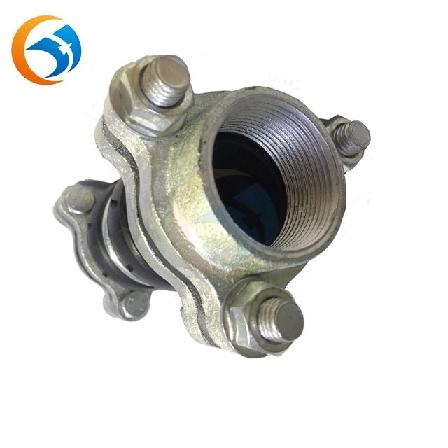 Long Service Life Pipe Fittings Twin Balls Unions Joint Thread Connection Rubber Joint