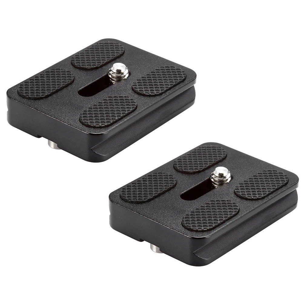 Neewer 2pcs 50mm Universal Metal Quick Release Plate with 1/4 Inch Screw Compliant Standard Camera Tripod Ball Joint Accessory