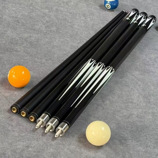 OEM & ODM Free Samples Free Shipping Snooker Carbon Fiber Billiard Club Maple Wood Cue Stick Cocobolo Butt Sleeve Steel Joint