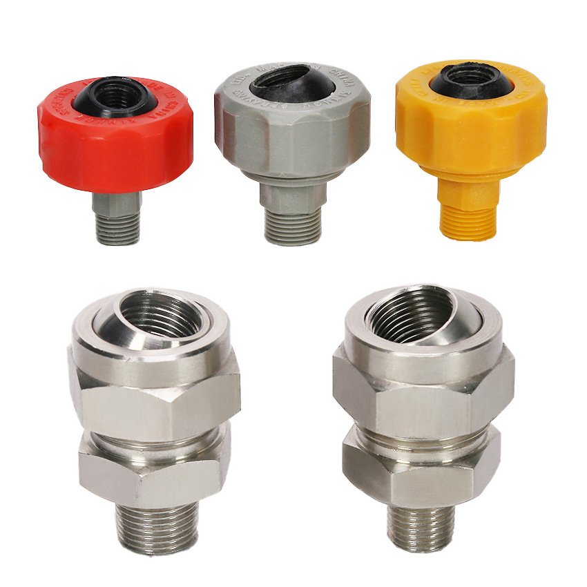 Stainless Steel Adjustable Swivel Ball Joint Flat Fan Jet Spray Nozzle