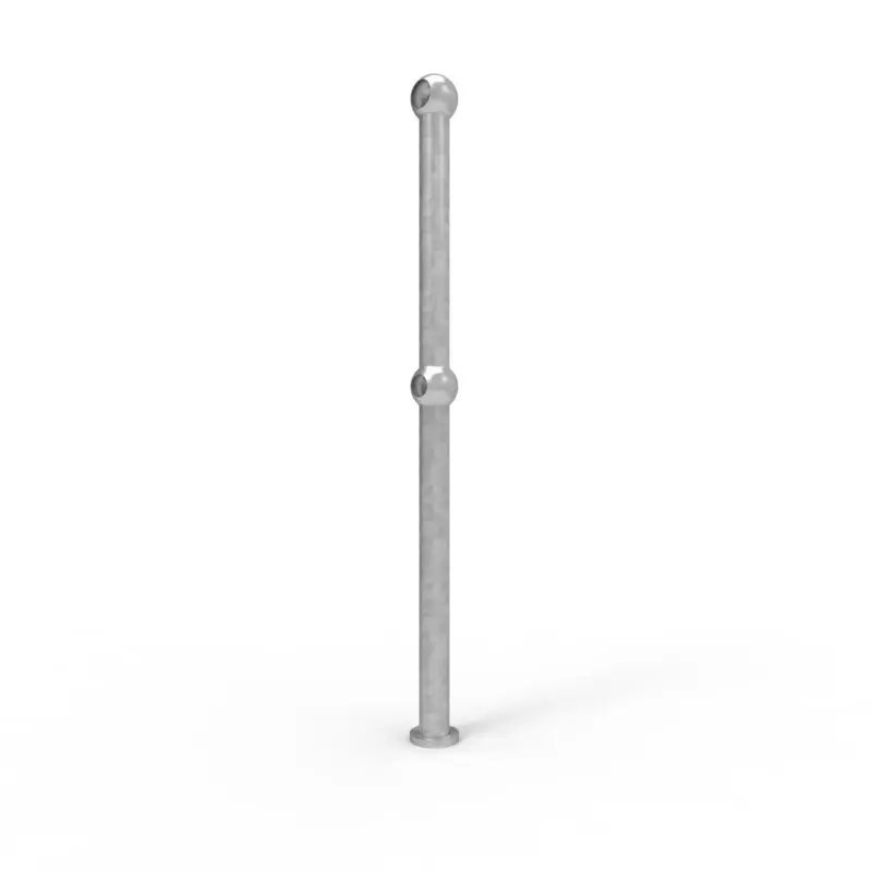 Galvanized Steel Stair Balustrades Handrails Ball Joint Steel Stanchion Handrail for Painted Railings