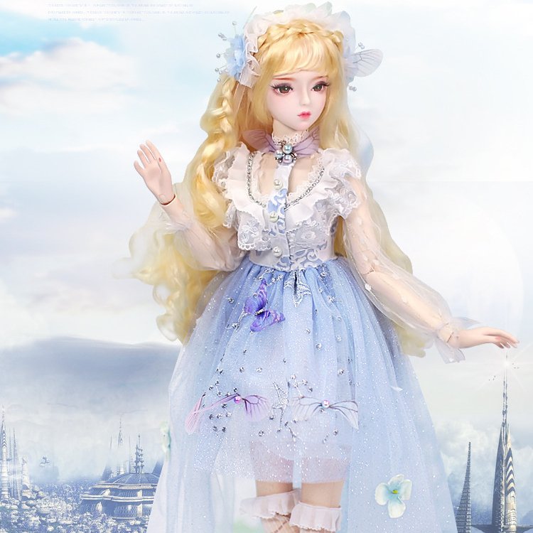 Dream Fairy 1/3 Bjd Doll 62Cm Height 34 Flexible Joints With Doll Accessories