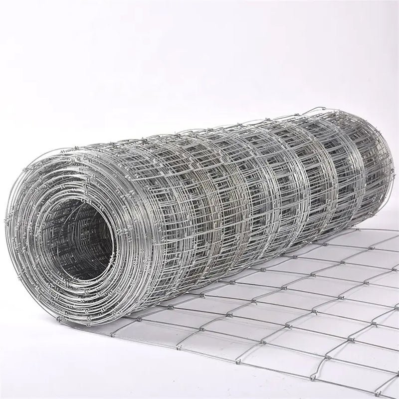 Livestock Best 60 Inch Red Brand Cattle Woven Wire Coated Steel Welded Field Fence & studded T Post with Spade & Barbed Wire
