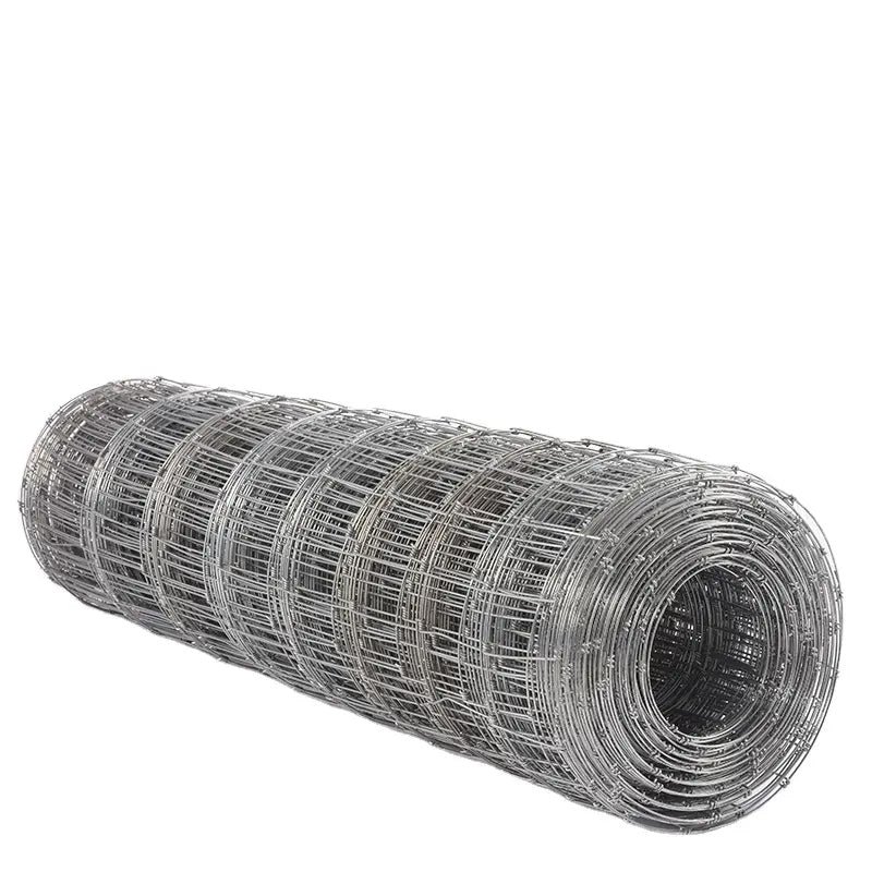 Livestock Best 60 Inch Red Brand Cattle Woven Wire Coated Steel Welded Field Fence & studded T Post with Spade & Barbed Wire