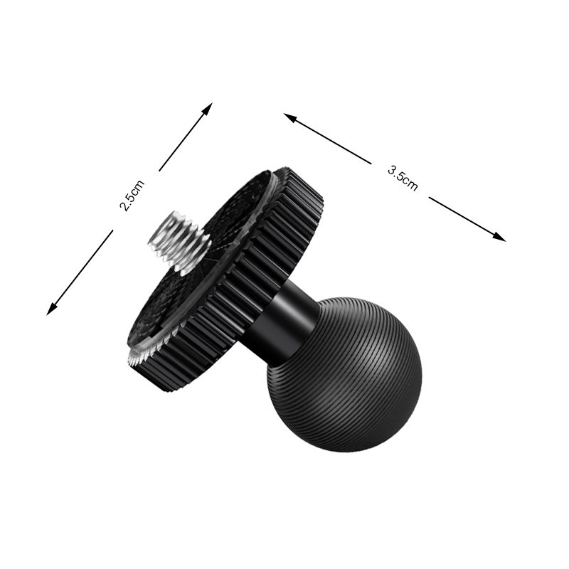 Summer Bee Aluminum 17mm Ball Head Mount 1/4 Screw Mobile Phone & Action Camera Accessories Ball Joint Insta360/Gopro9/10/11/12