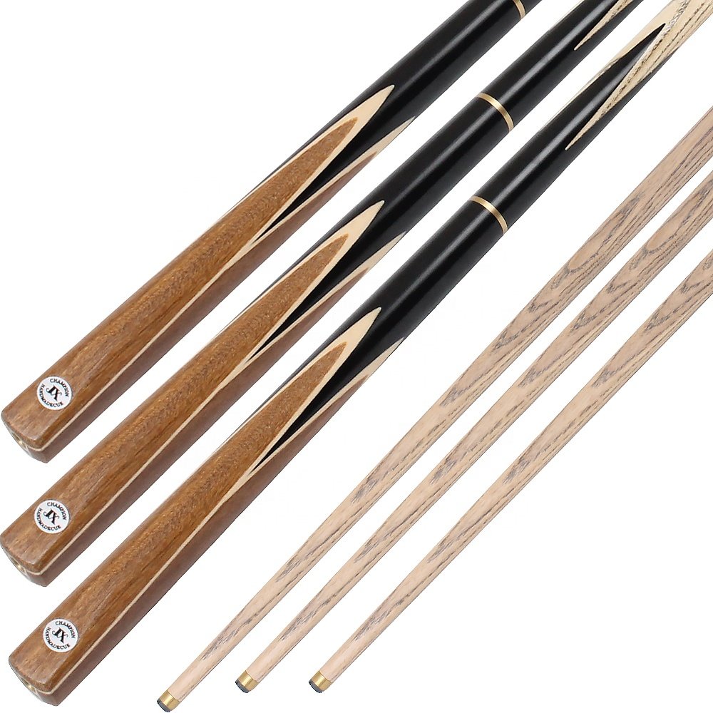 TQG-JX-006 High Quality 3/4 Jointed Pool Cue Set Includes Stainless Steel Joint 9.5mm Ebony Carbon Maple Ash Wood Snooker Cue