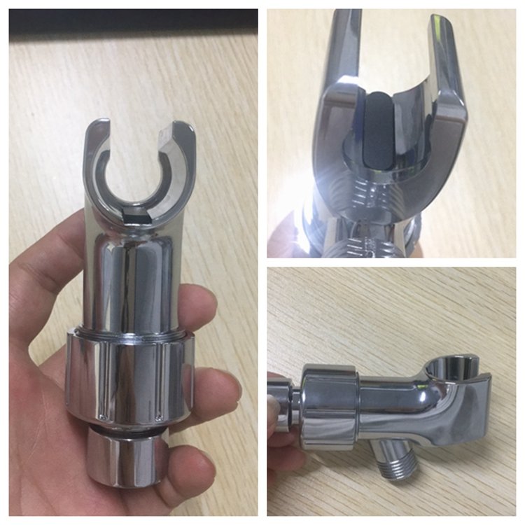 Brass Adjustable Shower Arm Bracket for Shower Head Wall Mounted Shower Hose Connector with Holder