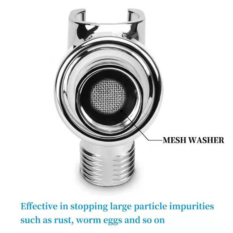Brass Adjustable Shower Arm Bracket for Shower Head Wall Mounted Shower Hose Connector with Holder