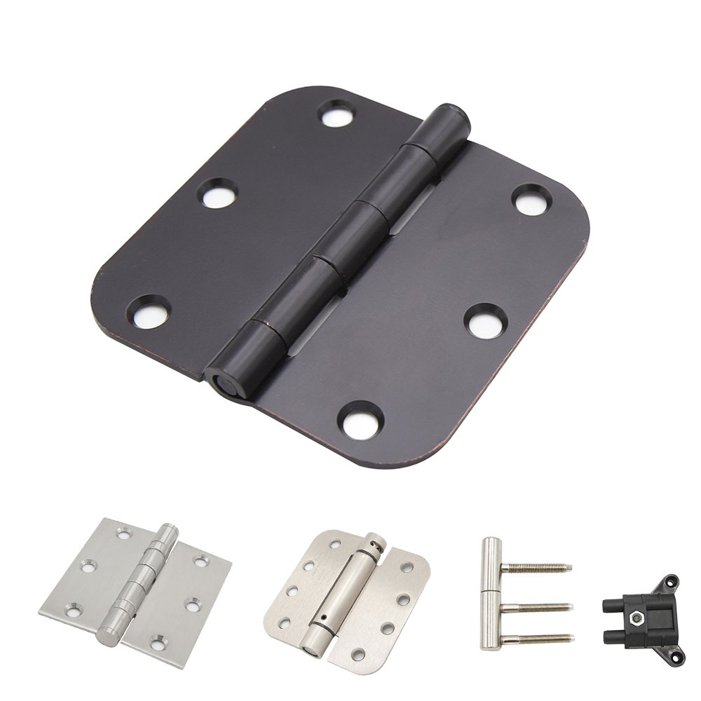 Matte Black Stainless Steel Door Hinge with Ball Bearing Modern Spring Design for Butt Door