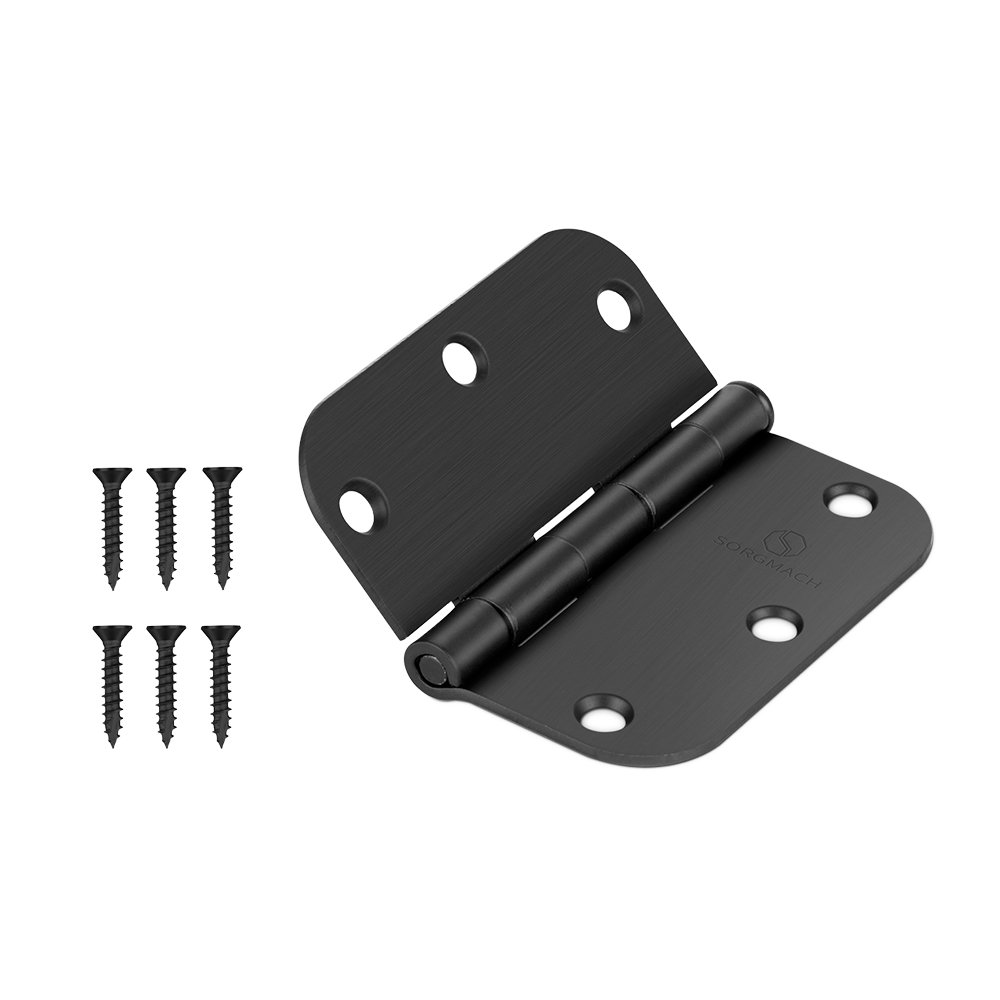 Matte Black Stainless Steel Door Hinge with Ball Bearing Modern Spring Design for Butt Door