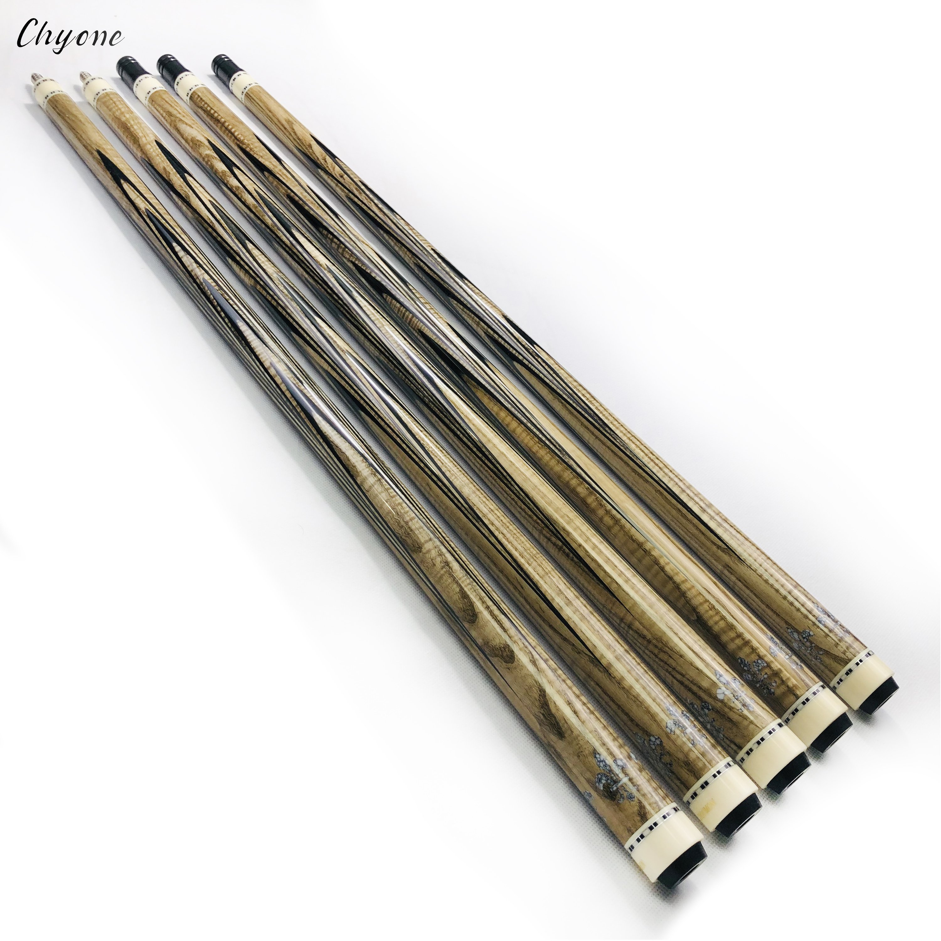 Zyoumon Wood Korea Carom Cue Chyone Custom Butter Fly Inlay Pool Cue Carbon Fiber Core Spliced 3 Cushion Cues