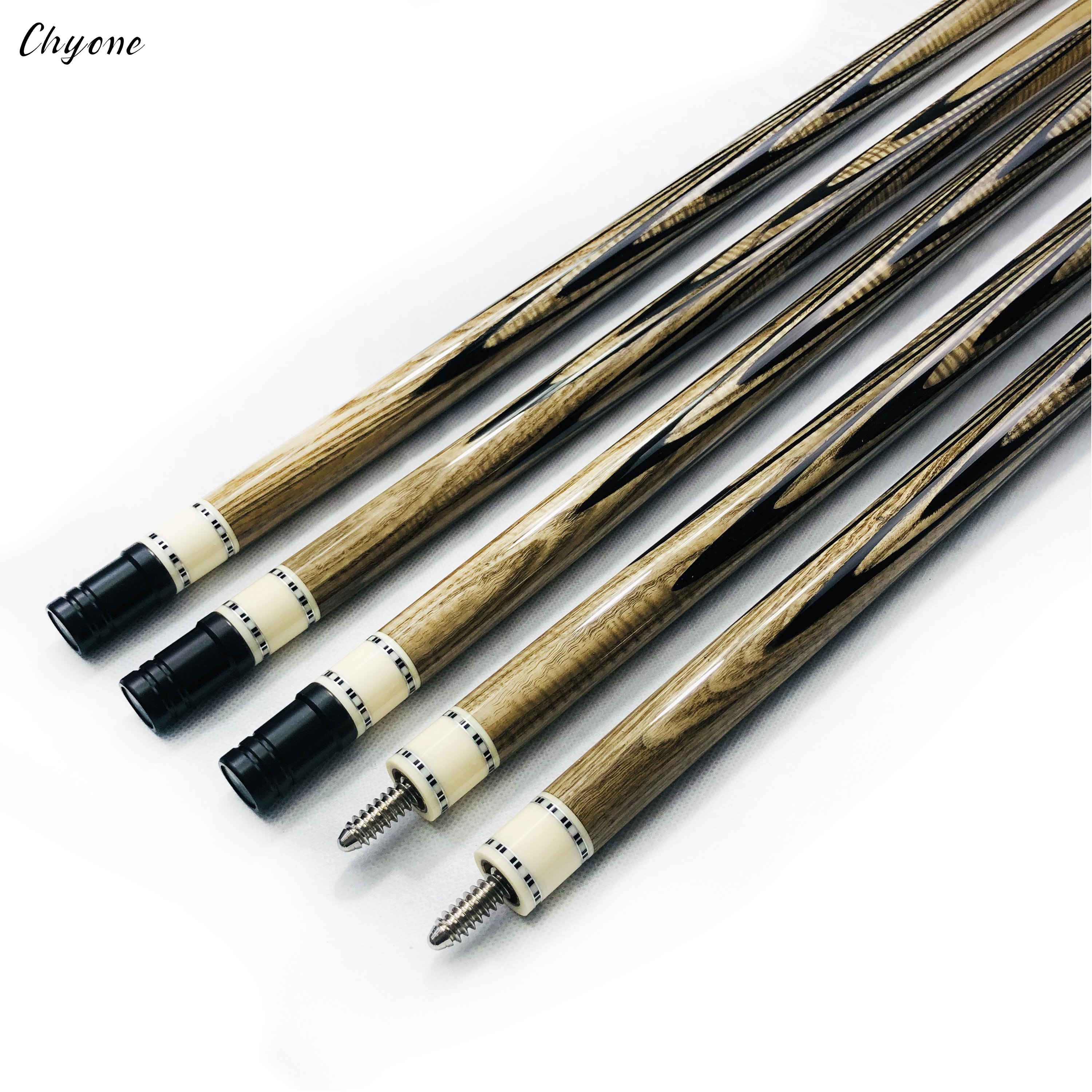 Zyoumon Wood Korea Carom Cue Chyone Custom Butter Fly Inlay Pool Cue Carbon Fiber Core Spliced 3 Cushion Cues