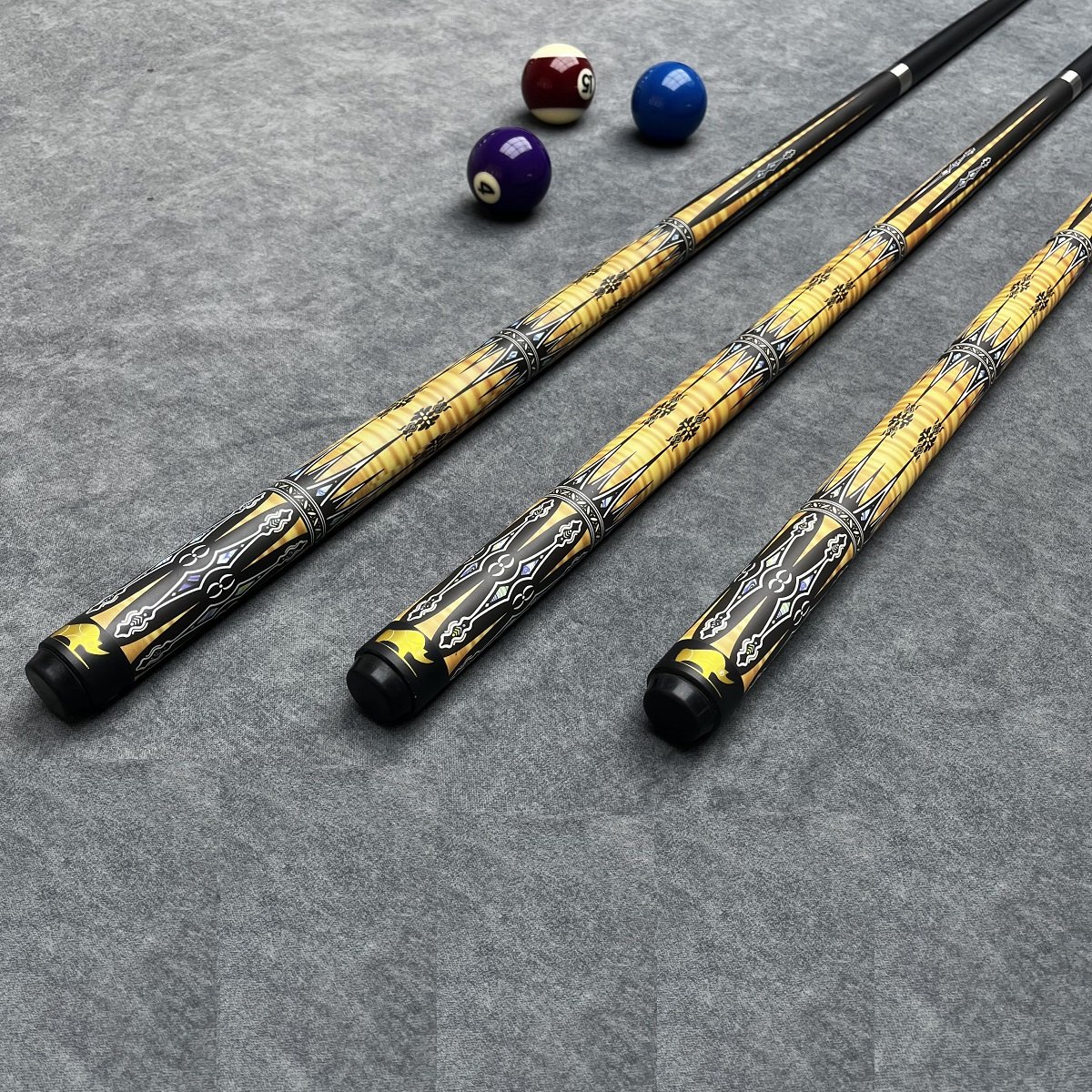 Premium 1/2 9.8Mm Tip Carbon Fiber Yfen Billiard Pool Cue