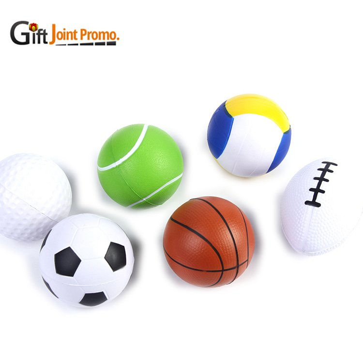 Promotional Giveaway Stress Relief Toy Golf Ball Stress Ball White