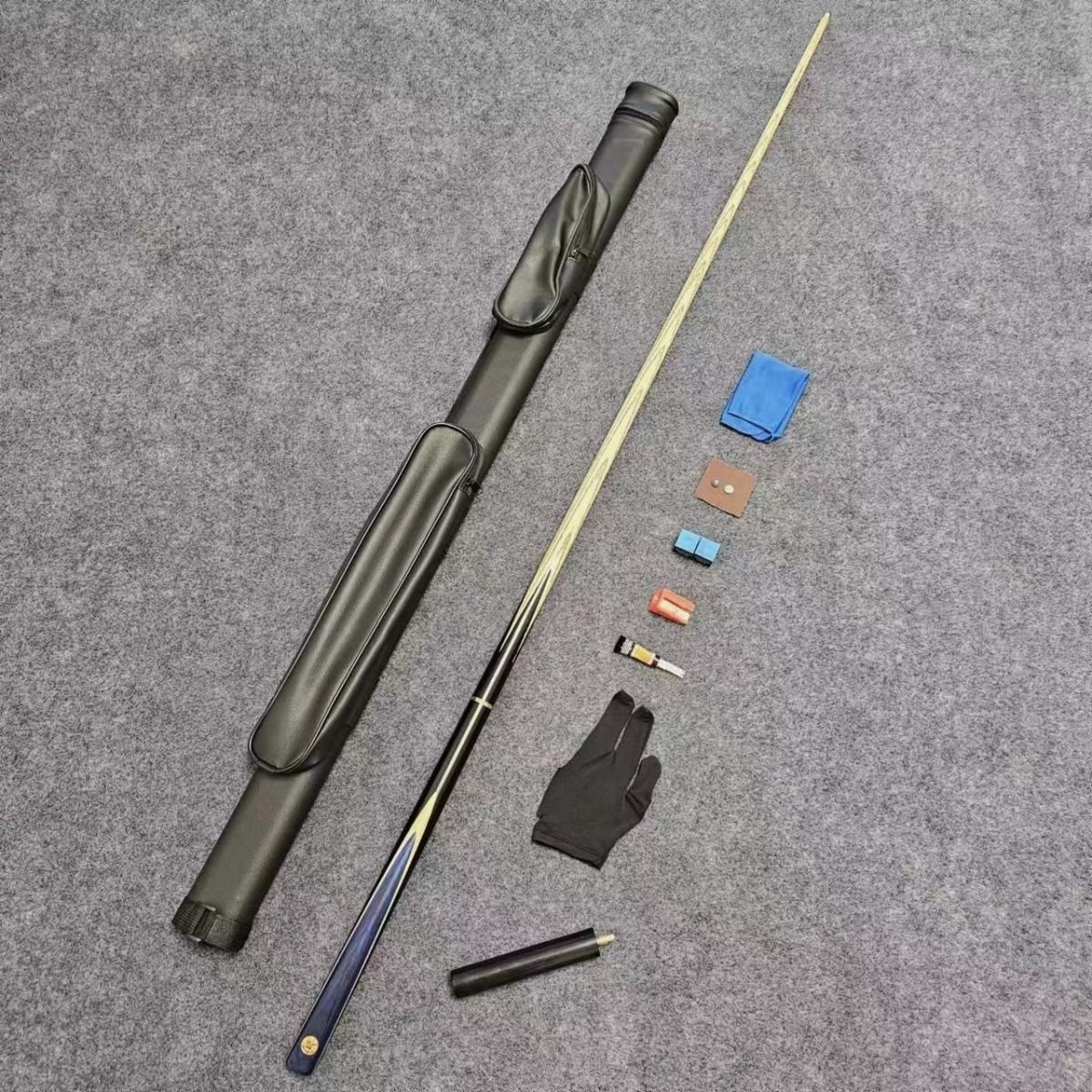 Growsport Selling Senior Grey Gradient Blue Ash Wood Billiard Cue Chinese 8 Ball 3/4 Split Professional Snooker Cue