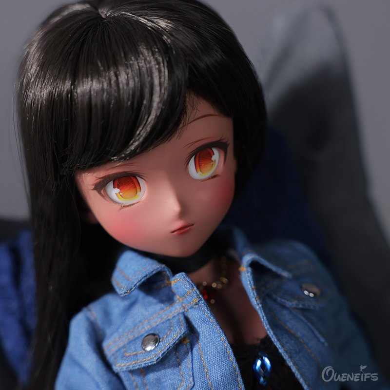 BJD Doll 1/4 Asha Tank Skin New Release Active Line Girl E Bust Girl Doll Denim Jacket Shorts Girl Resin Toys Gift