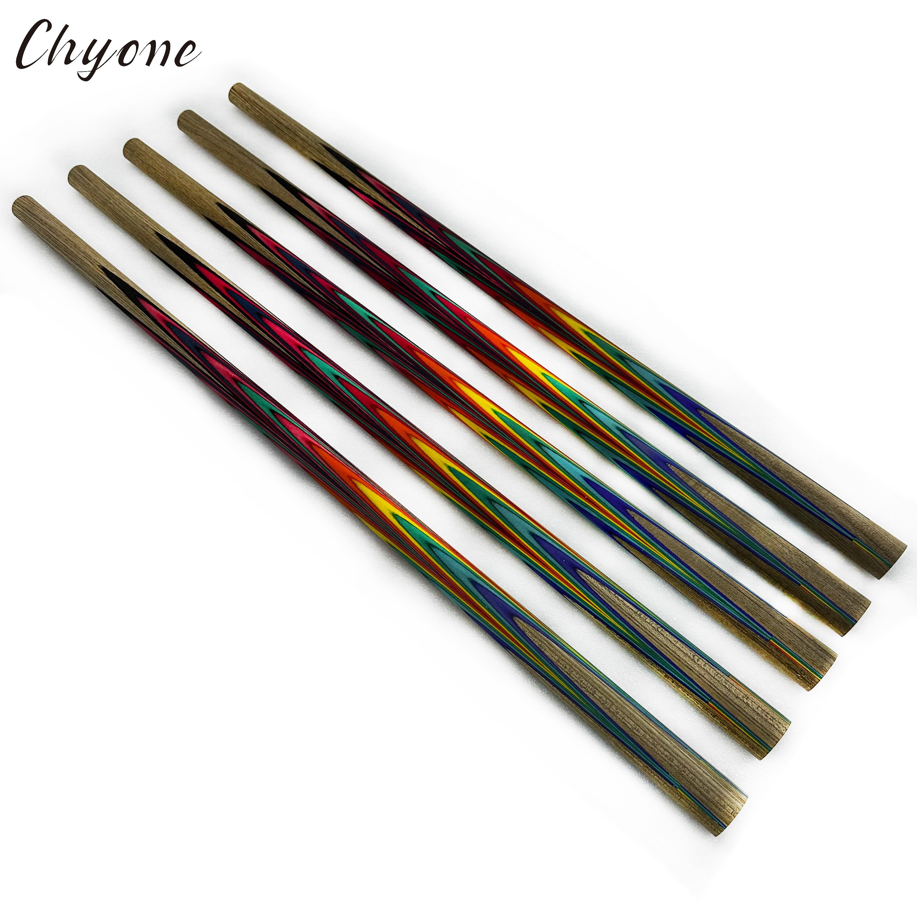 Korea 3 Cushion Carom Cue Chyone Custom Curly rainbow Butter Fly Inlay Pool Cue 1/2 Radial Joint Billiard Cue