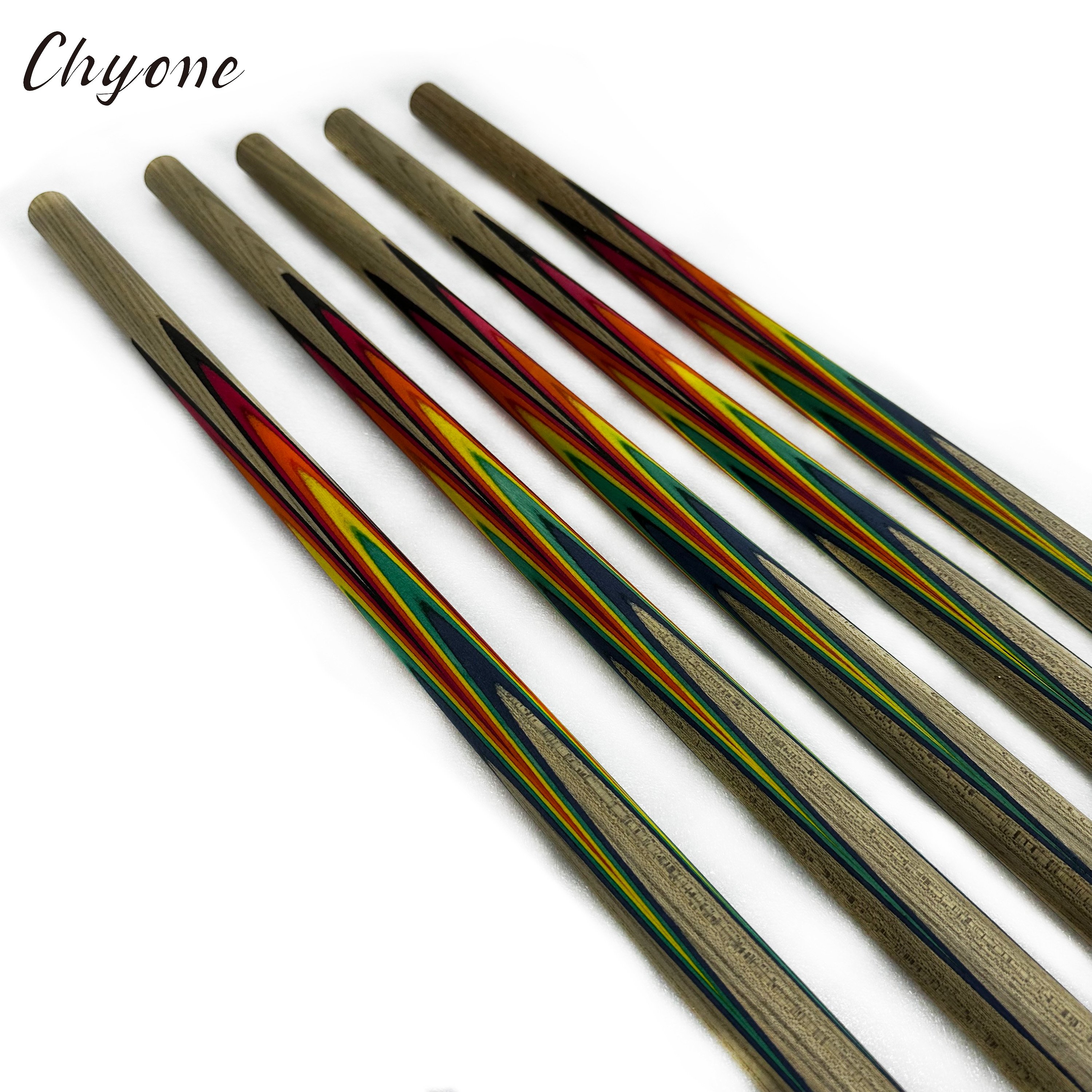 Korea 3 Cushion Carom Cue Chyone Custom Curly rainbow Butter Fly Inlay Pool Cue 1/2 Radial Joint Billiard Cue