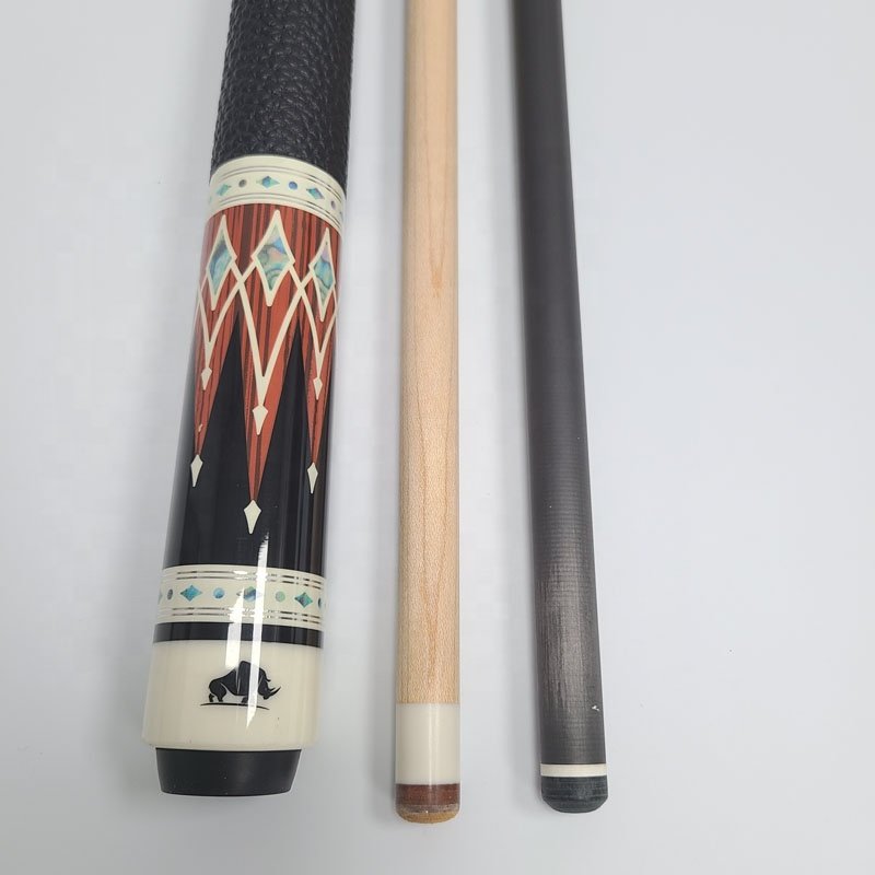 NEW Red Pool Carbon Cue Set 58inch+12.5mm Radial Pin Sticker Decal Hard Maple Wood in 2shafts Billiard Cues Stick for American