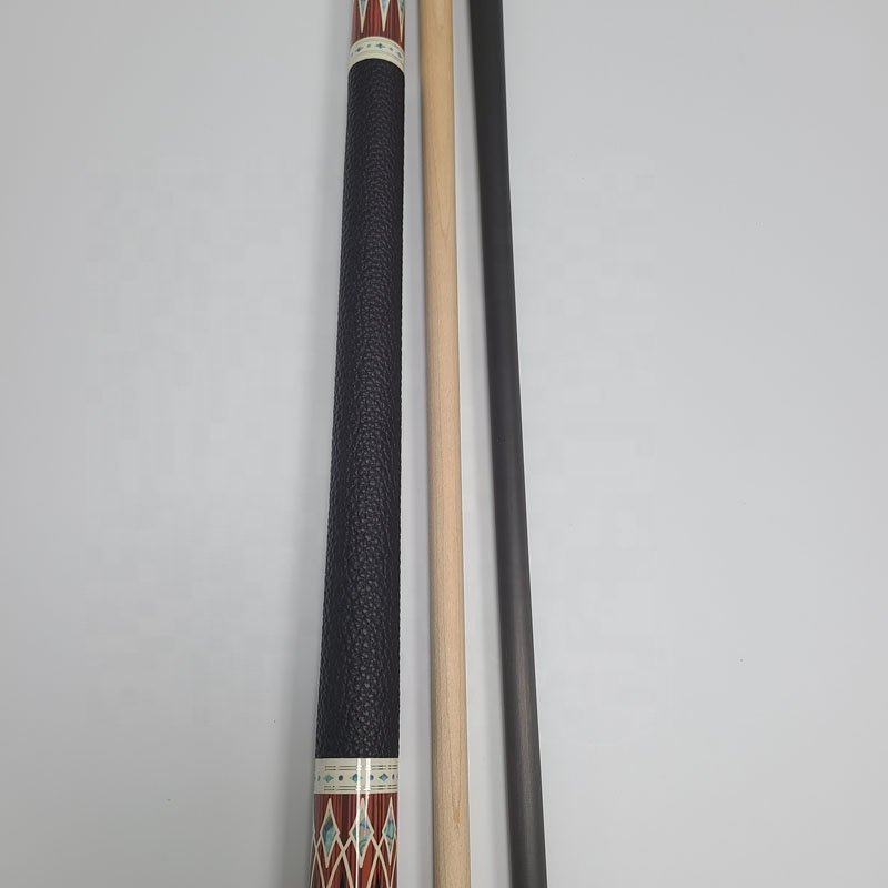 NEW Red Pool Carbon Cue Set 58inch+12.5mm Radial Pin Sticker Decal Hard Maple Wood in 2shafts Billiard Cues Stick for American