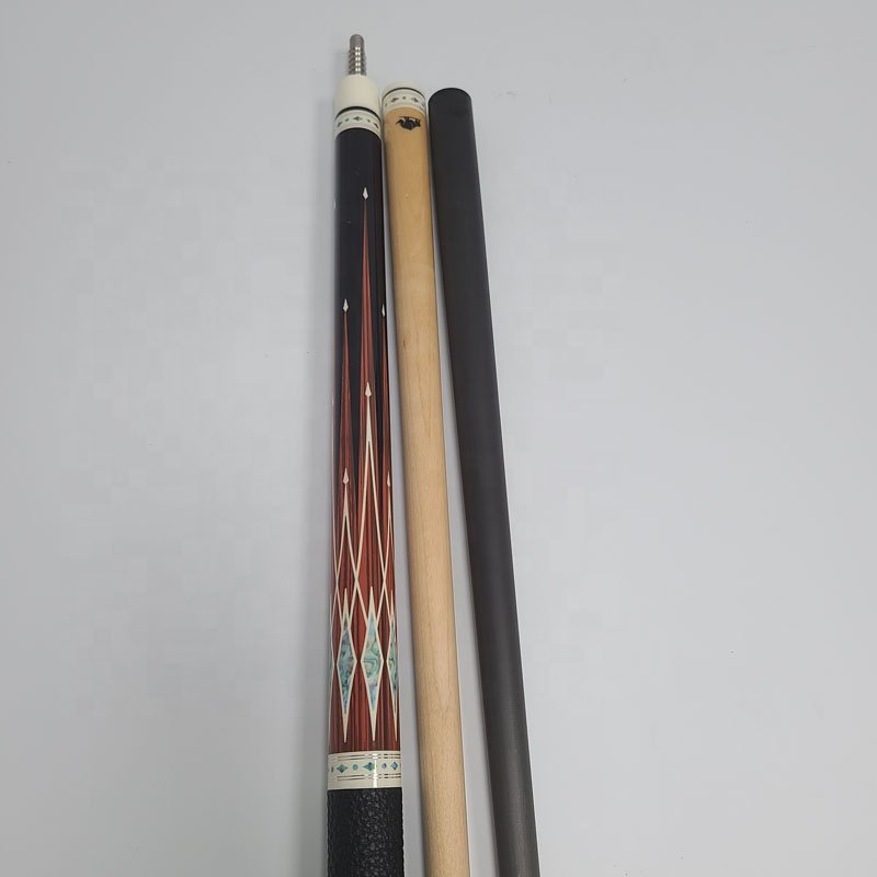 NEW Red Pool Carbon Cue Set 58inch+12.5mm Radial Pin Sticker Decal Hard Maple Wood in 2shafts Billiard Cues Stick for American