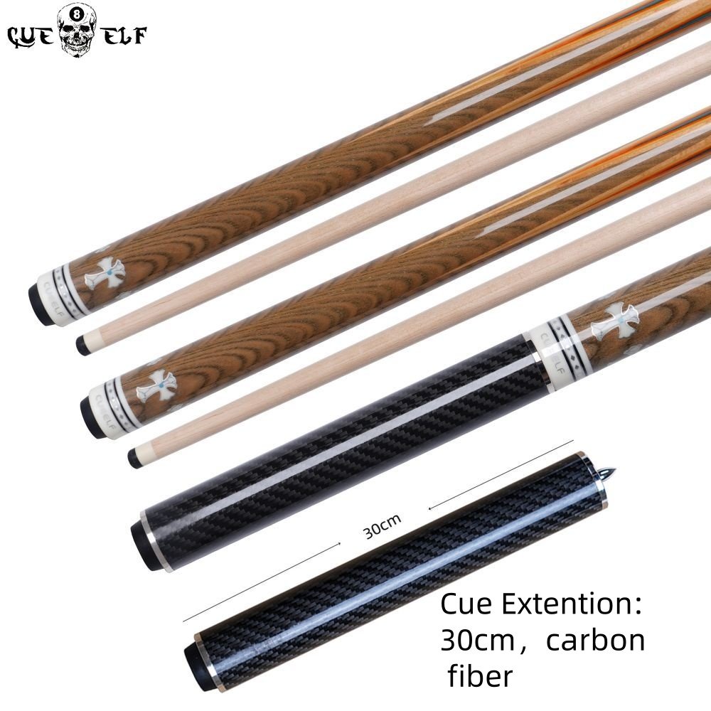CUEELF High Grade Handmade Carom Cues 12.5mm Tip Size Exquisite Handmade Inlay 3/8*10 Pin Inlay Rainbow